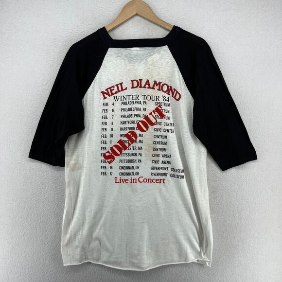 NEIL DIAMOND Shirt XL Concert Tour '84 Single Stitch Spectrum PA Civic Center CT - Picture 2 of 13